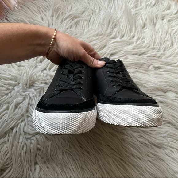 Rag & Bone Women’s Rb Army Black Low Top Lace Up Leather Sneakers EUC Size 39 - Picture 5 of 10